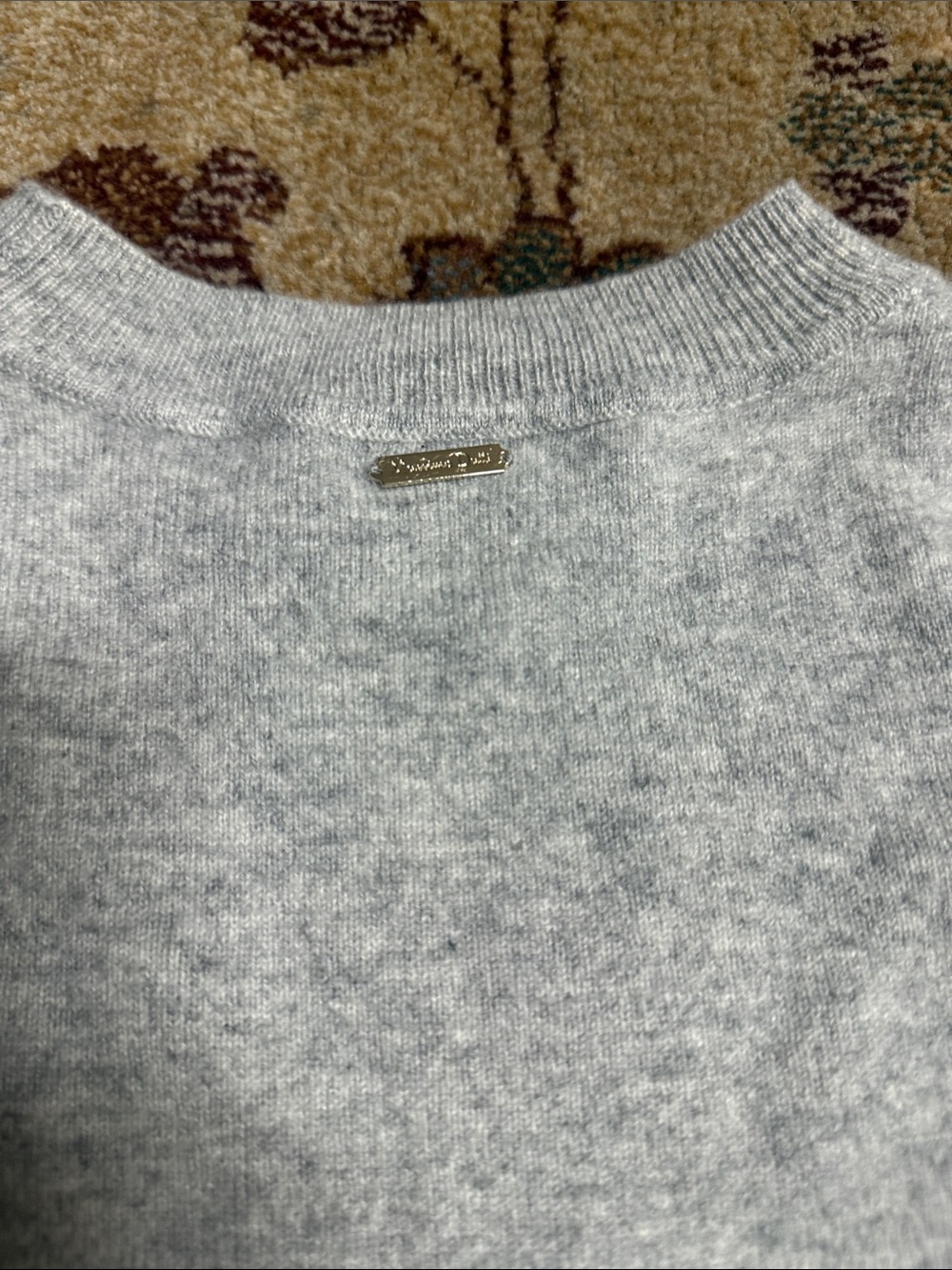 Massimo Dutti Grey Cashmere Crewneck Sweater Xs View 5